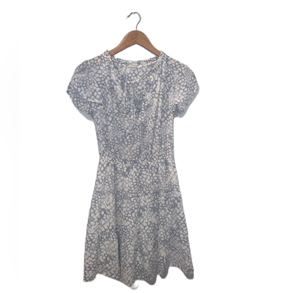 Blu Pepper Blue and White Tiered Ruffled Dress Size Small